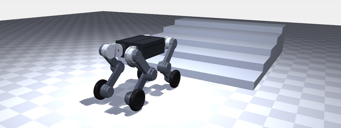 Stair-climbing test in simulation